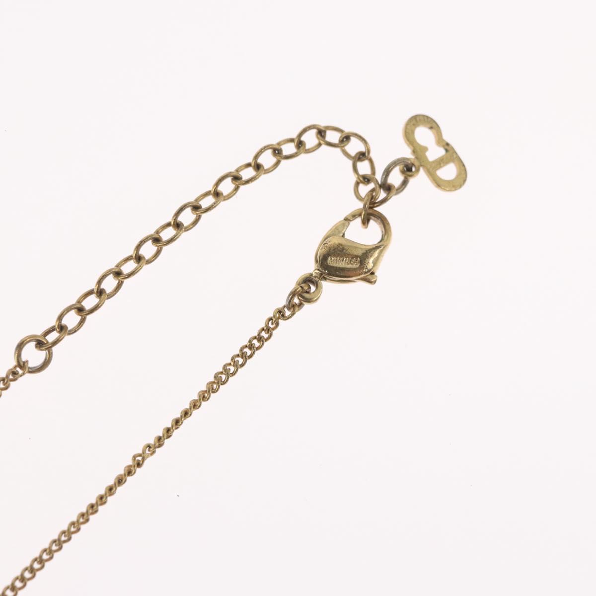 Christian Dior Necklace metal Gold Tone Auth BA11481