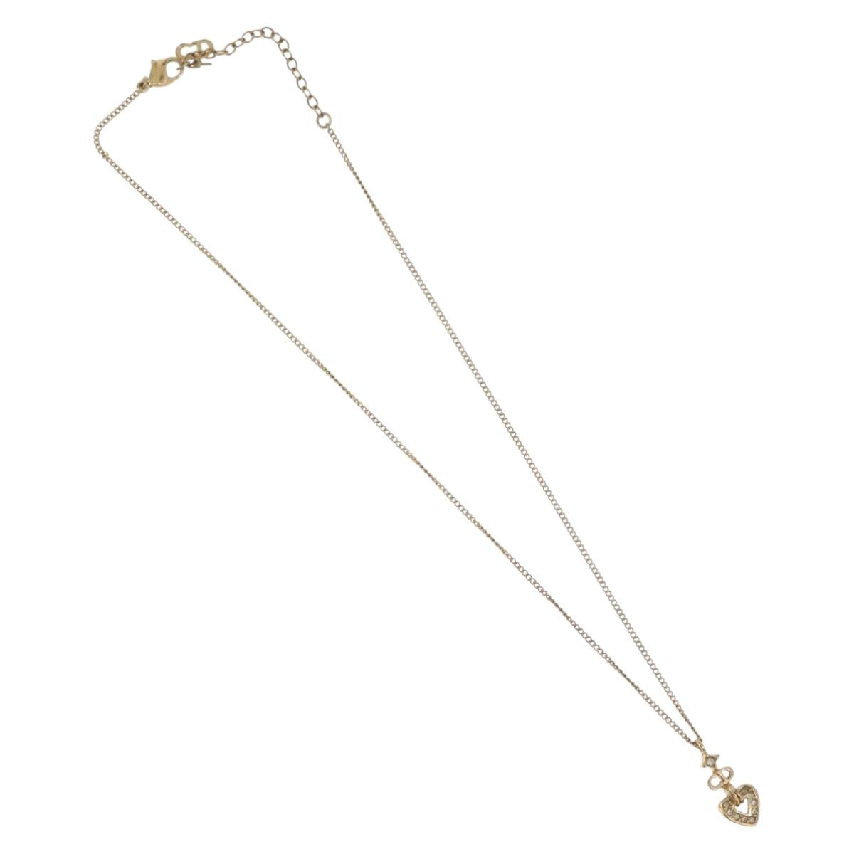 Christian Dior Necklace metal Gold Tone Auth BA11481