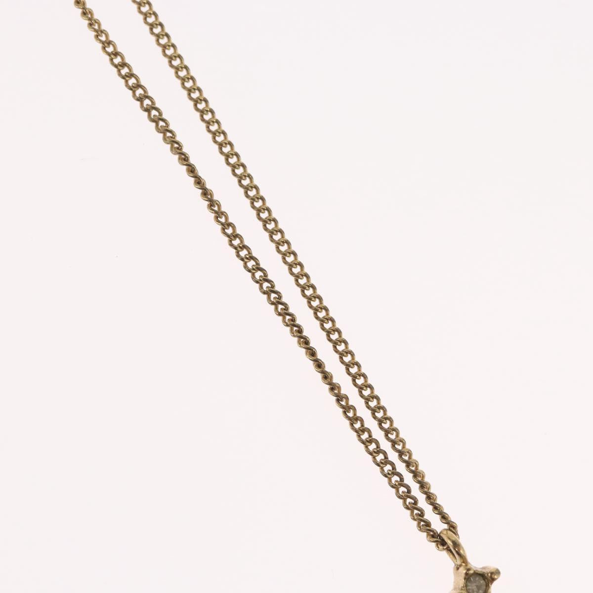Christian Dior Necklace metal Gold Tone Auth BA11481