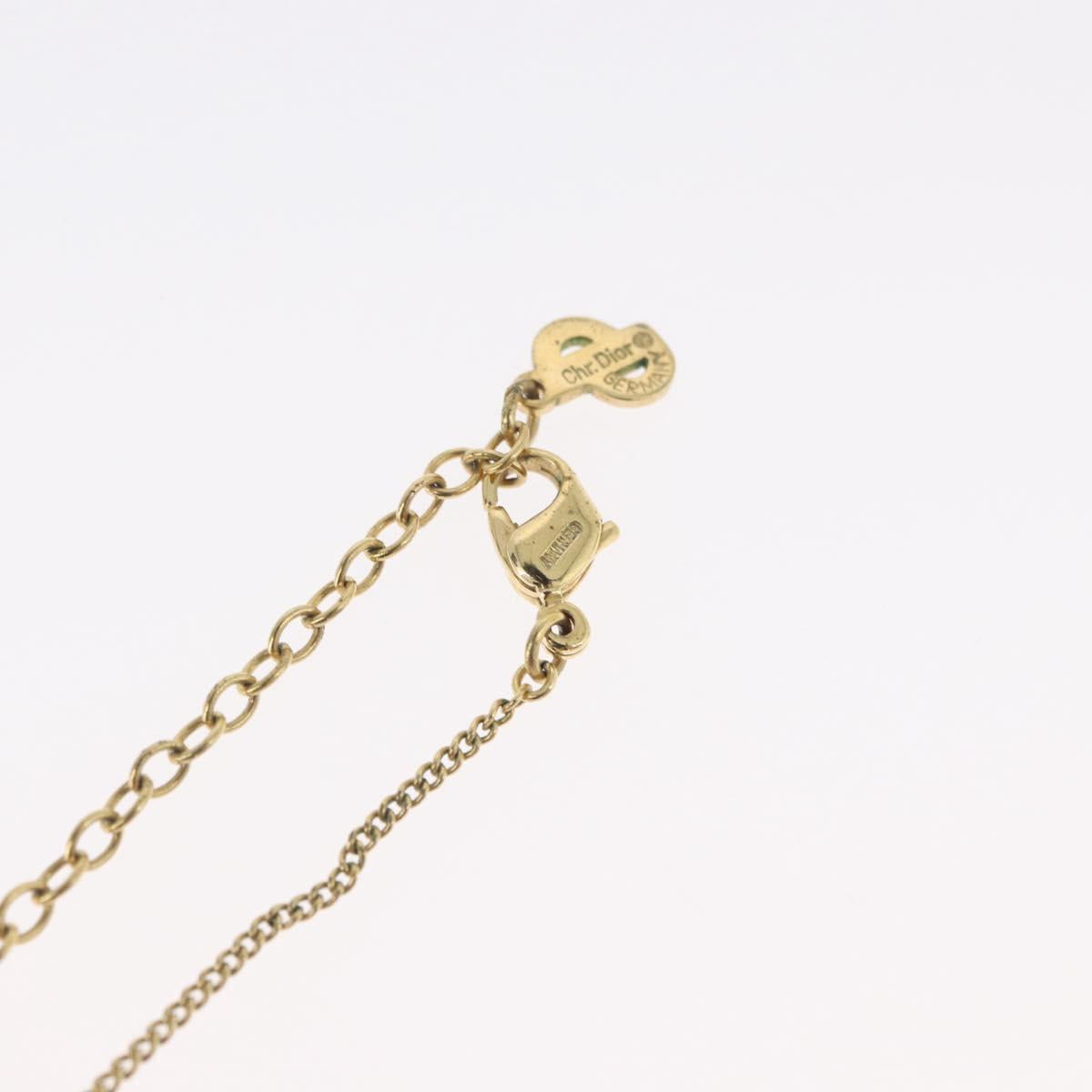 Christian Dior Necklace metal Gold Tone Auth BA11482