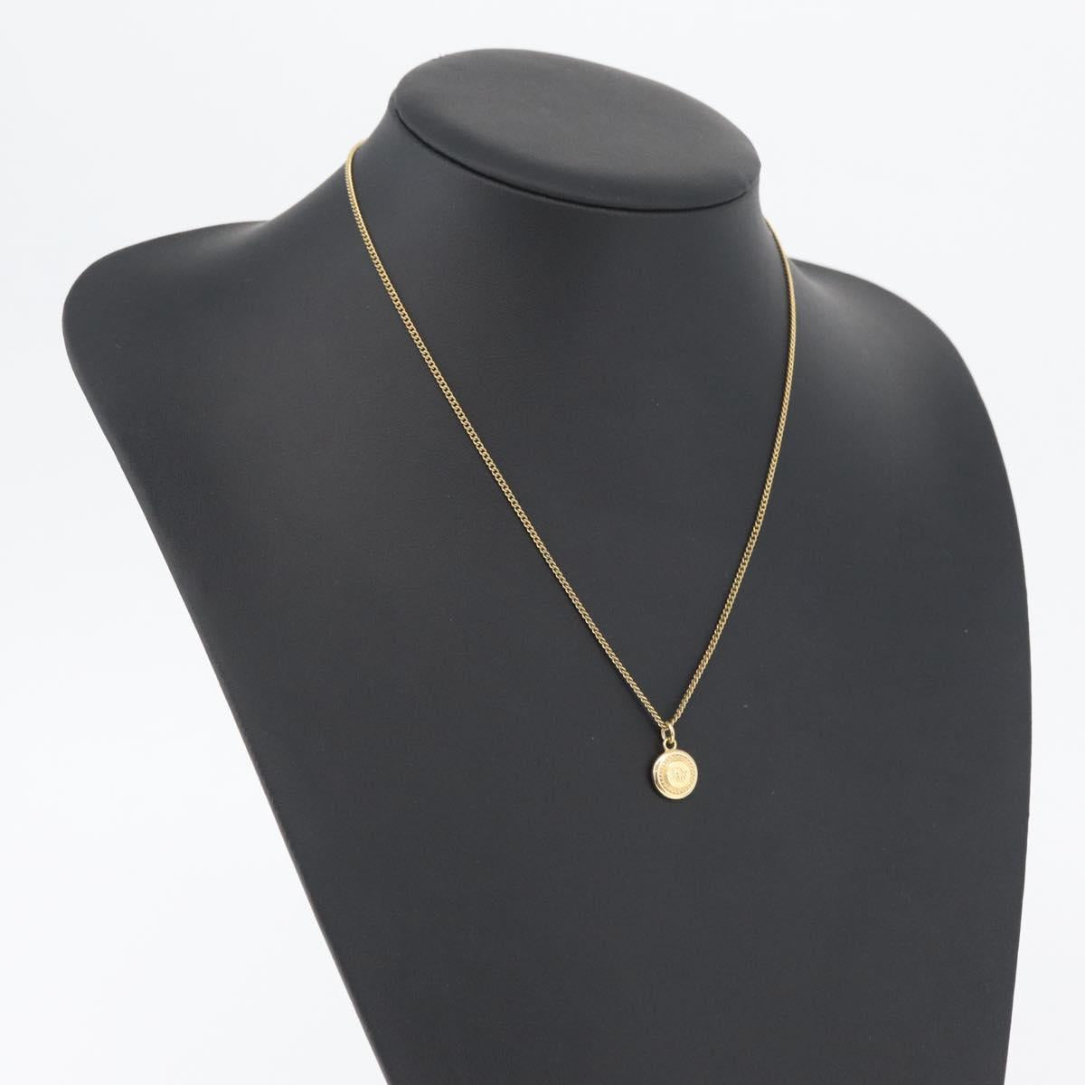 Christian Dior Necklace metal Gold Tone Auth BA11482