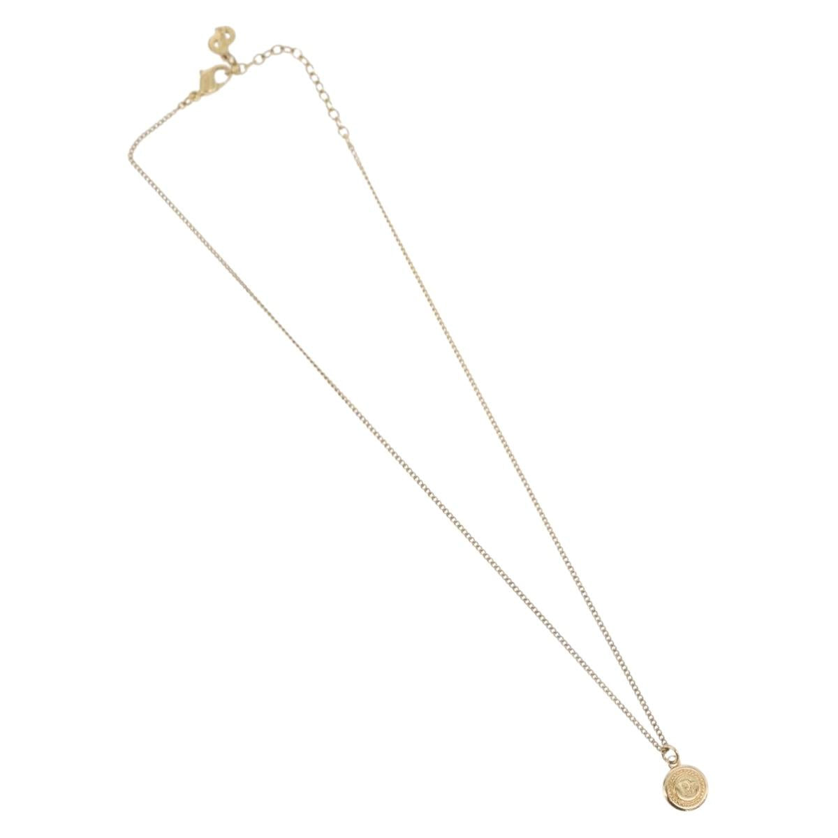 Christian Dior Necklace metal Gold Tone Auth BA11482