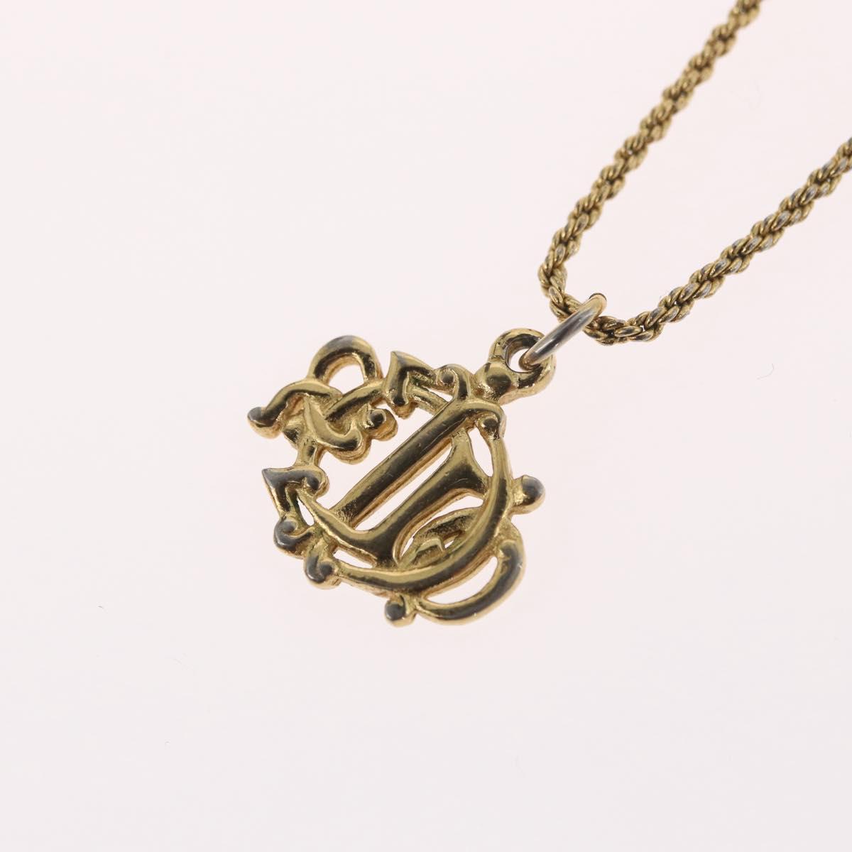 Christian Dior Necklace metal Gold Tone Auth BA11483