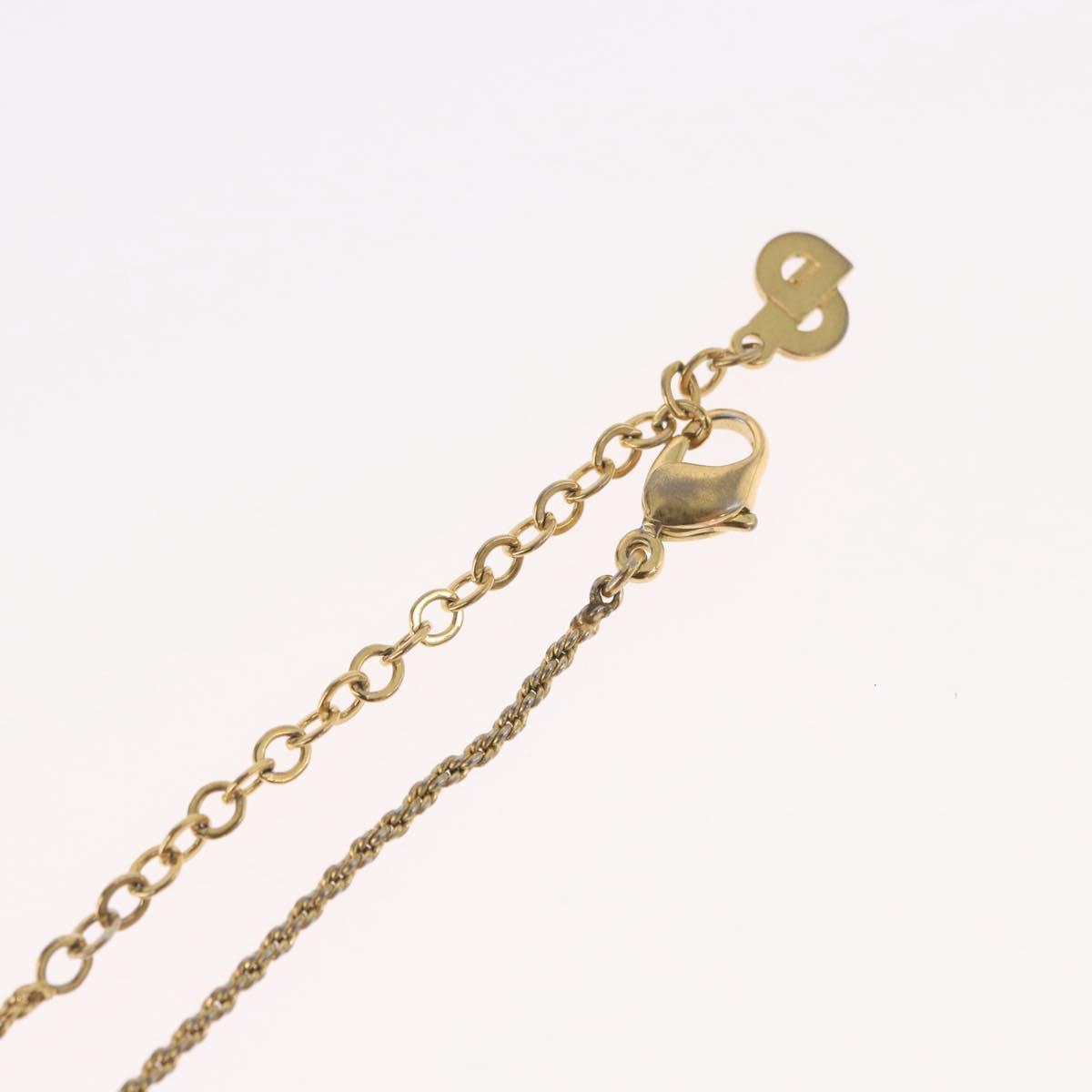 Christian Dior Necklace metal Gold Tone Auth BA11483