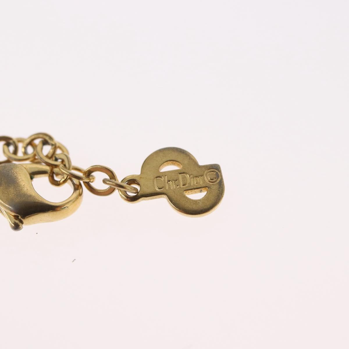 Christian Dior Necklace metal Gold Tone Auth BA11483
