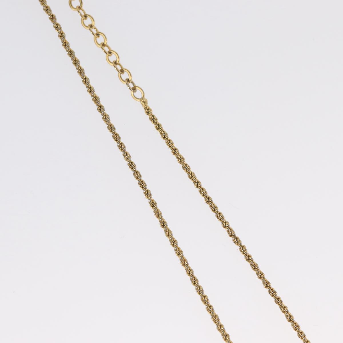 Christian Dior Necklace metal Gold Tone Auth BA11483