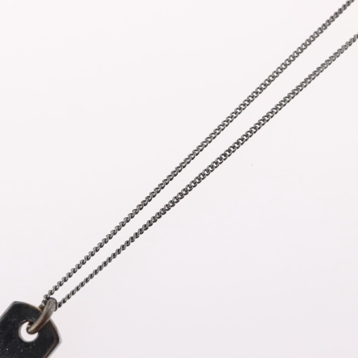Christian Dior Necklace metal Silver Auth BA11485
