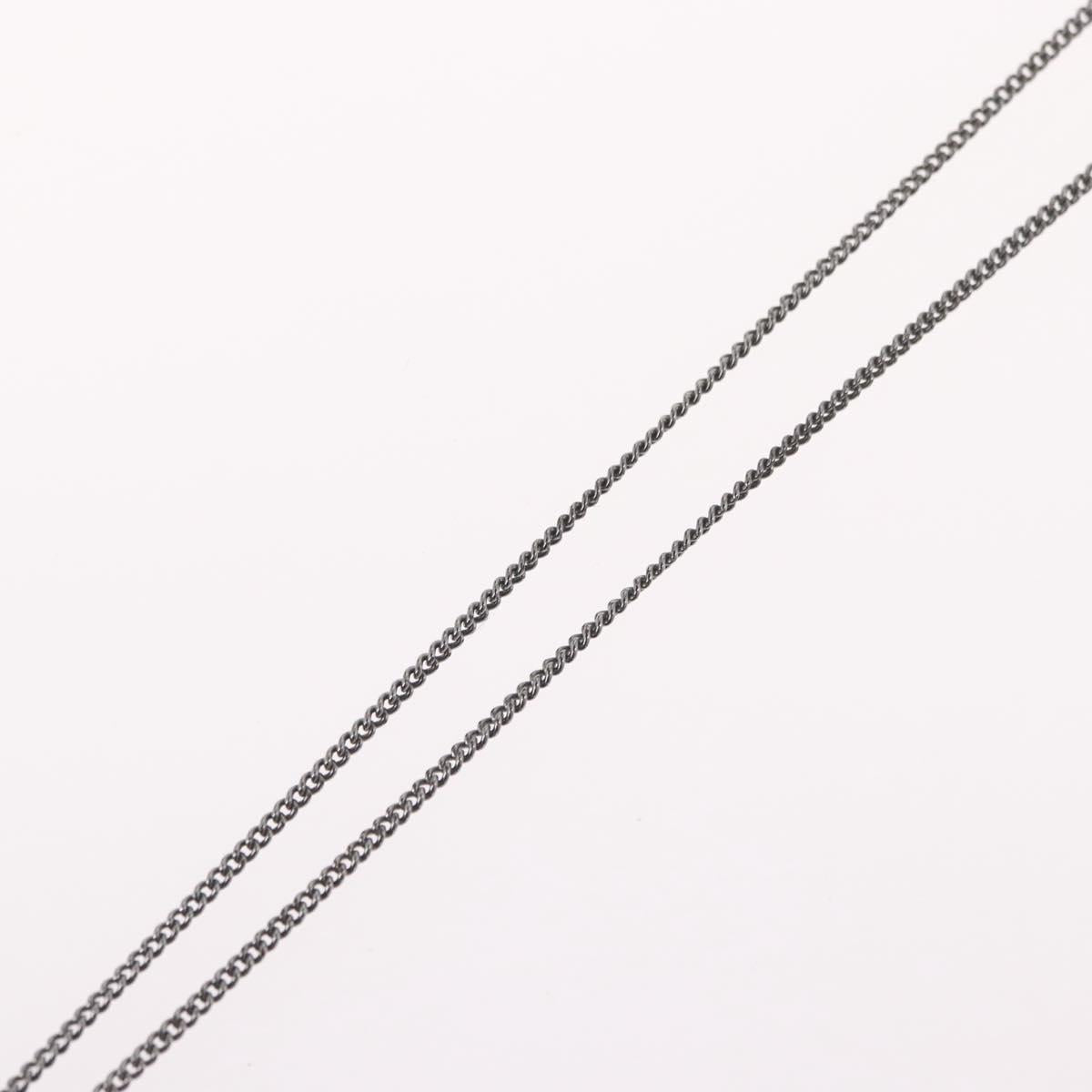 Christian Dior Necklace metal Silver Auth BA11485