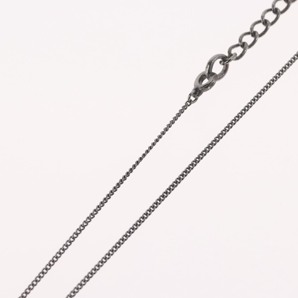 Christian Dior Necklace metal Silver Auth BA11485