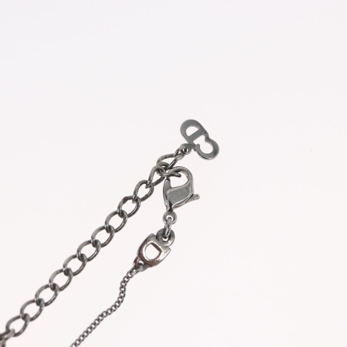 Christian Dior Necklace metal Silver Auth BA11485