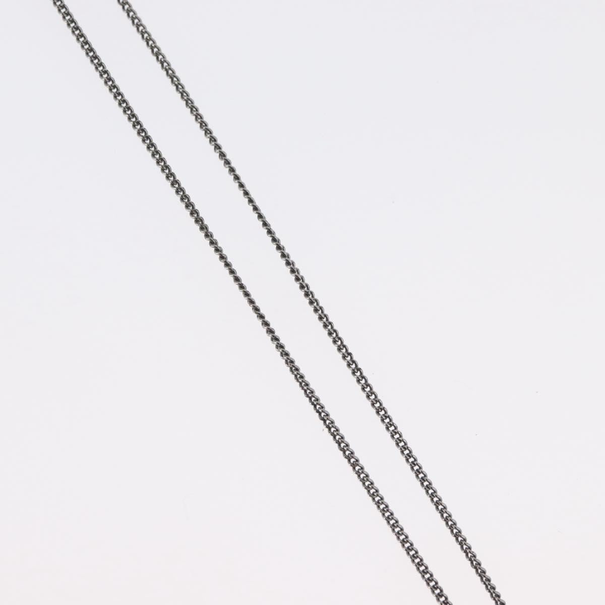 Christian Dior Necklace metal Silver Auth BA11485