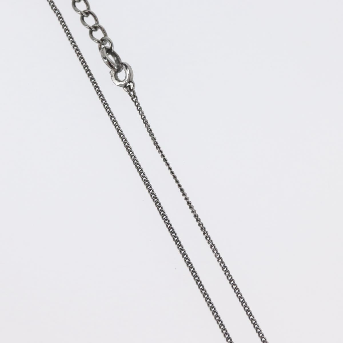 Christian Dior Necklace metal Silver Auth BA11485