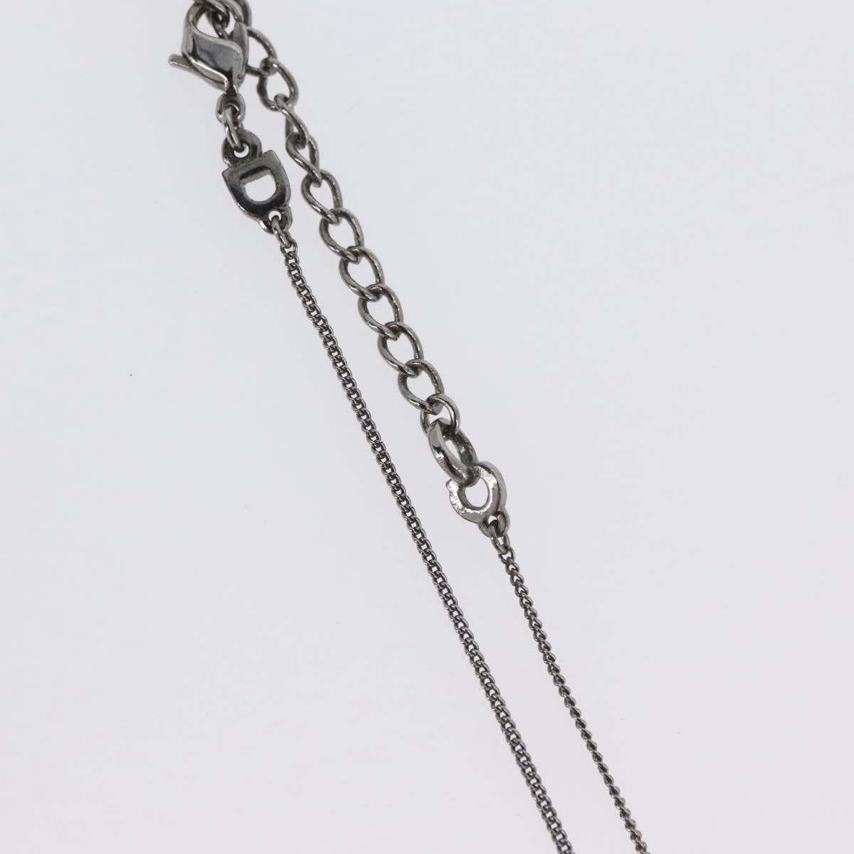 Christian Dior Necklace metal Silver Auth BA11485