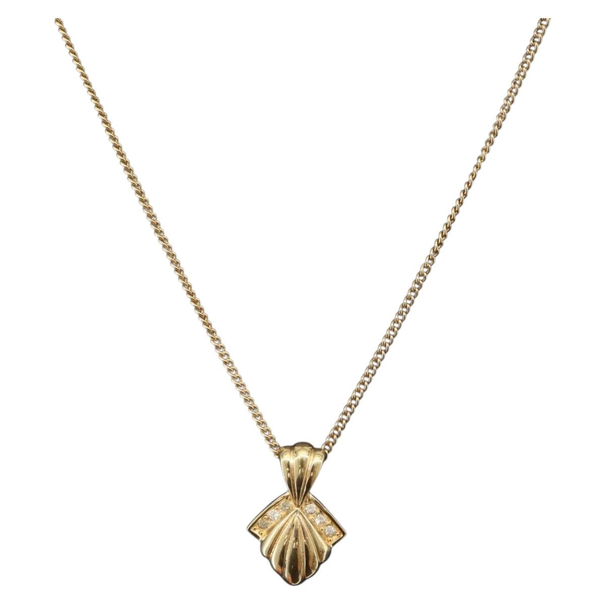 Christian Dior Necklace metal Gold Tone Auth BA11487