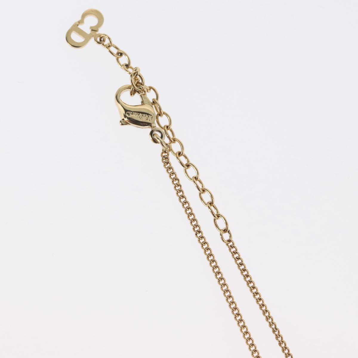 Christian Dior Necklace metal Gold Tone Auth BA11487