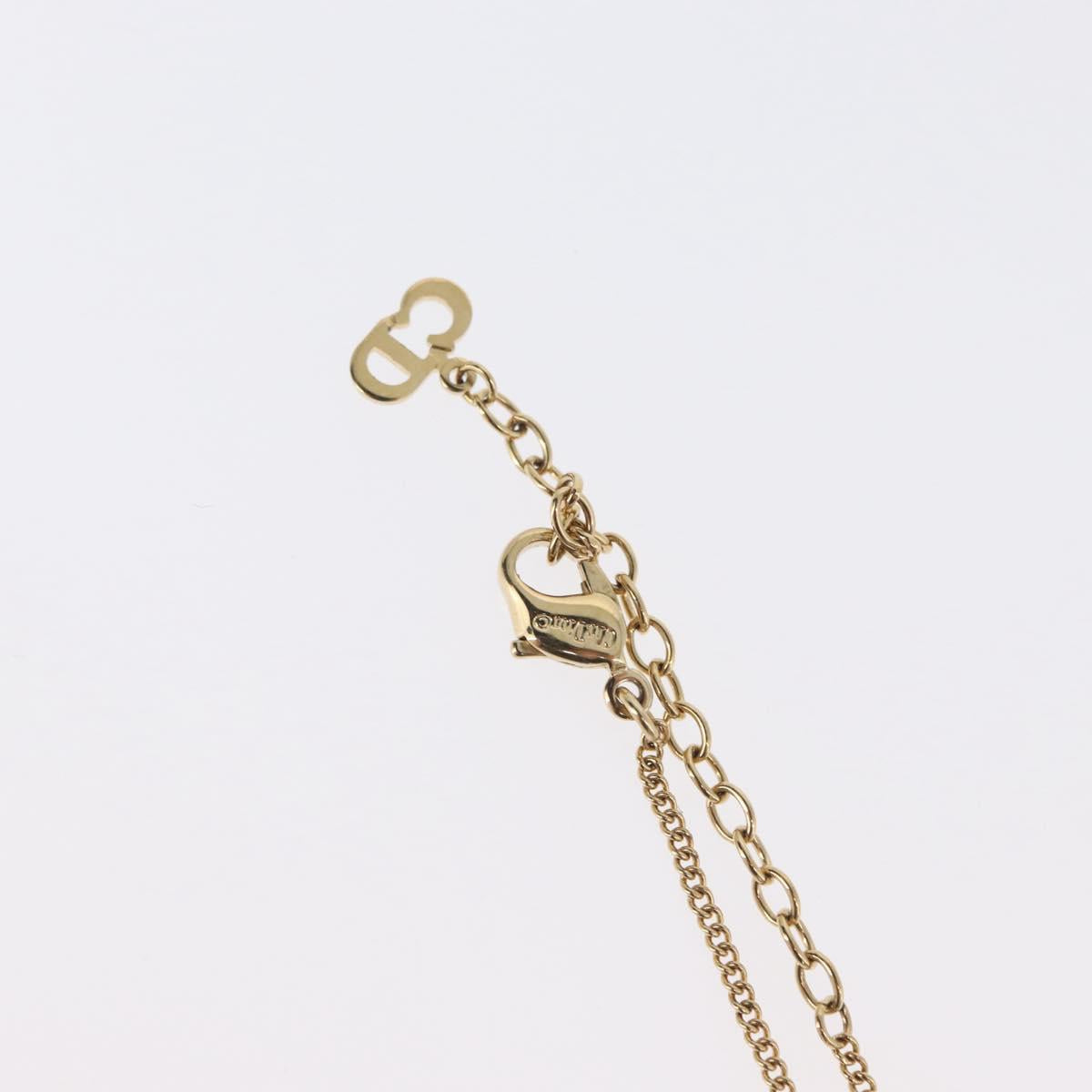 Christian Dior Necklace metal Gold Tone Auth BA11487