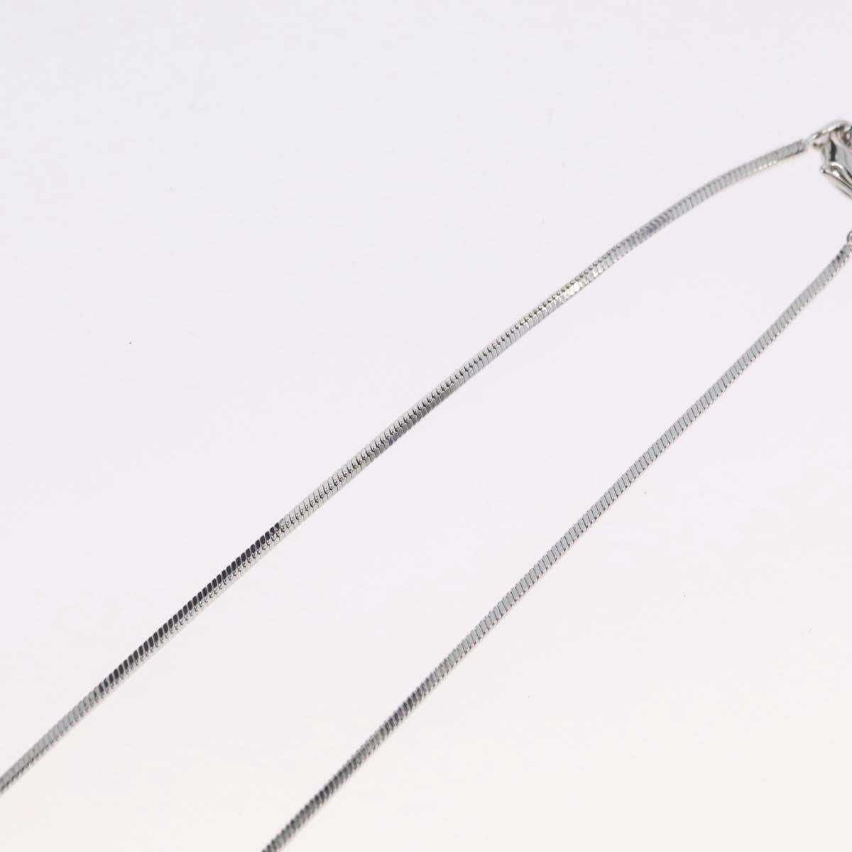 Christian Dior Necklace metal Silver Auth BA11491A