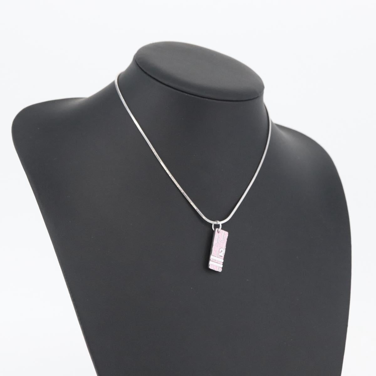 Christian Dior Necklace metal Silver Auth BA11491A