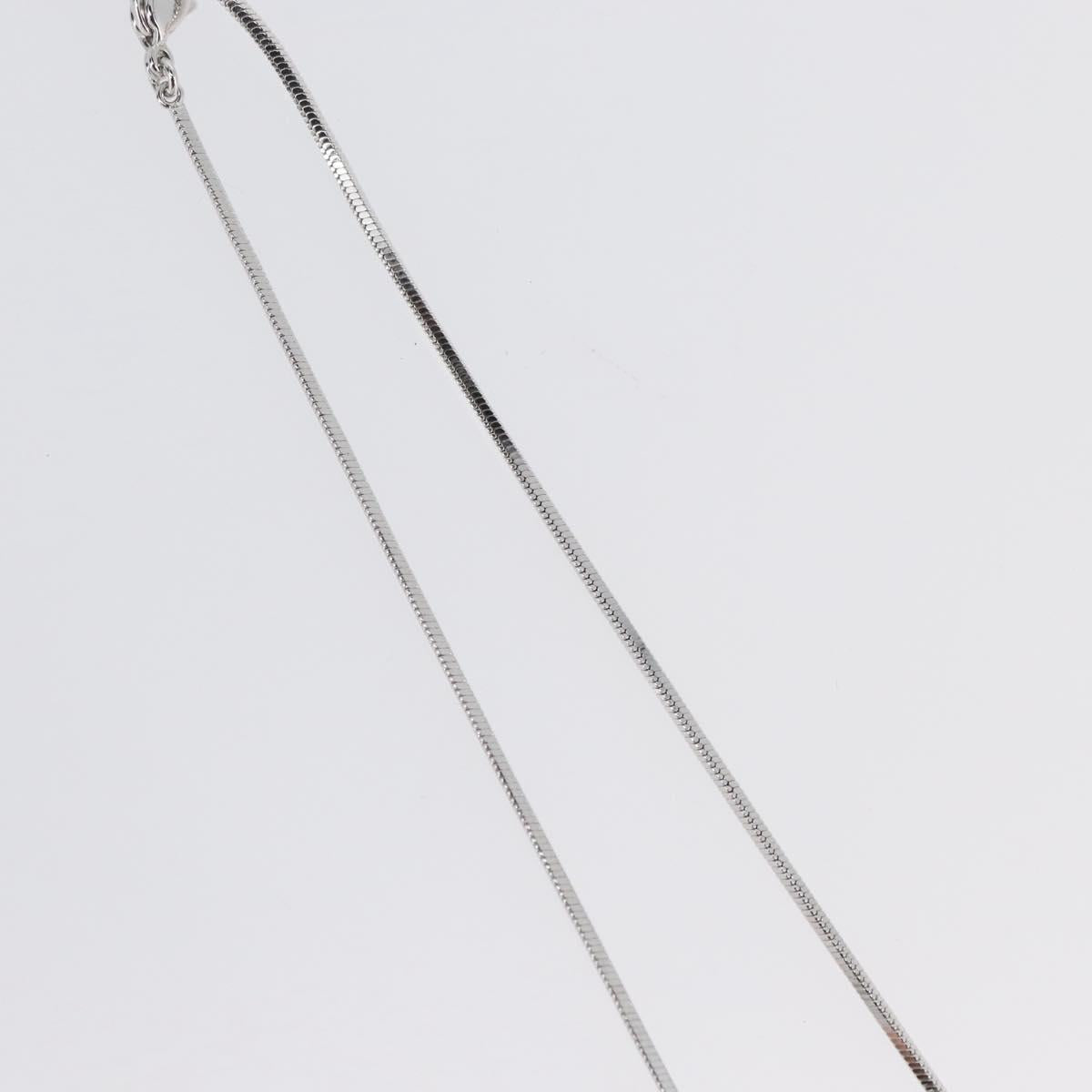 Christian Dior Necklace metal Silver Auth BA11491A