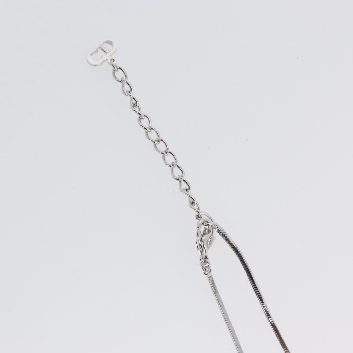 Christian Dior Necklace metal Silver Auth BA11491A