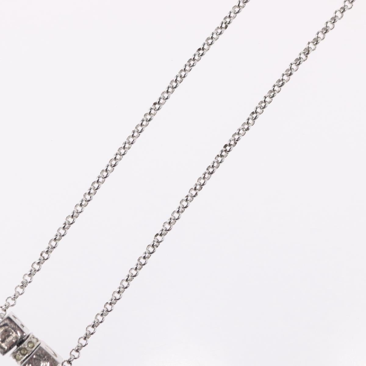 Christian Dior Necklace metal Silver Auth BA11492