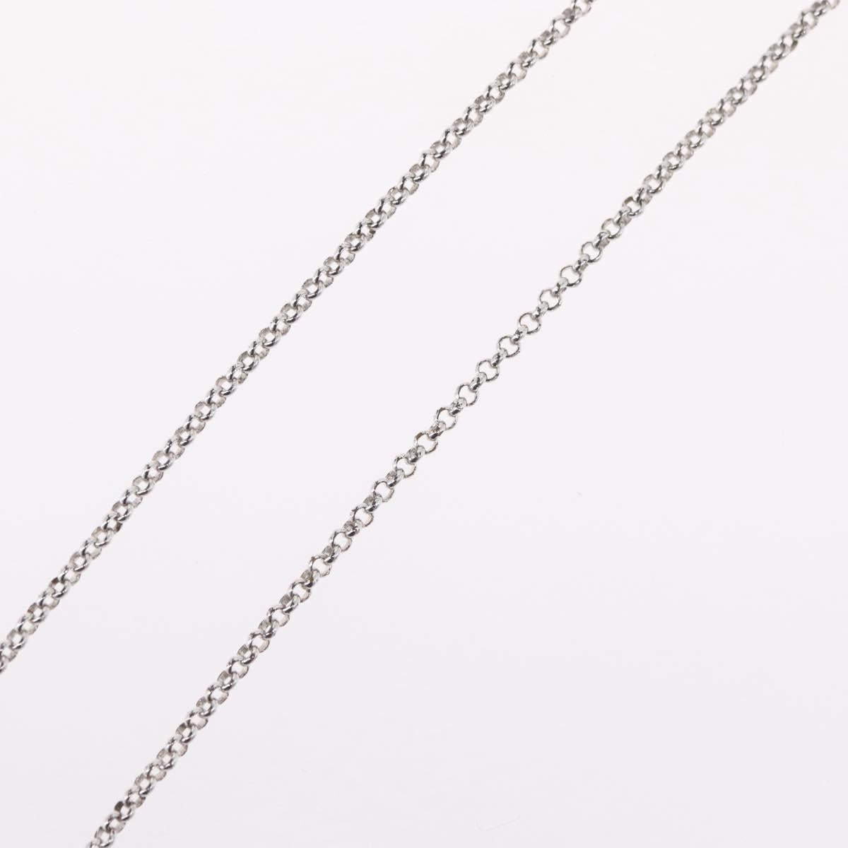 Christian Dior Necklace metal Silver Auth BA11492