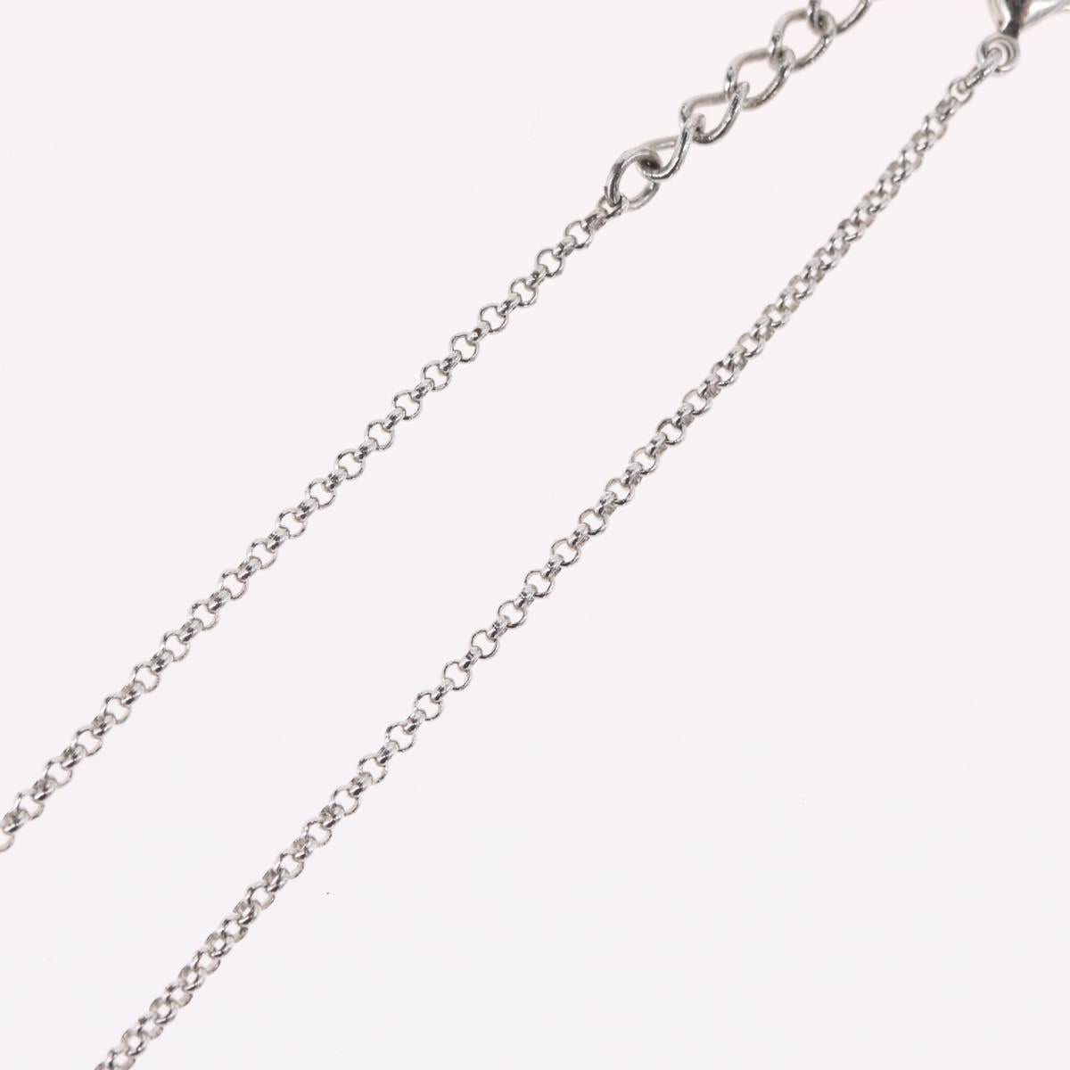 Christian Dior Necklace metal Silver Auth BA11492