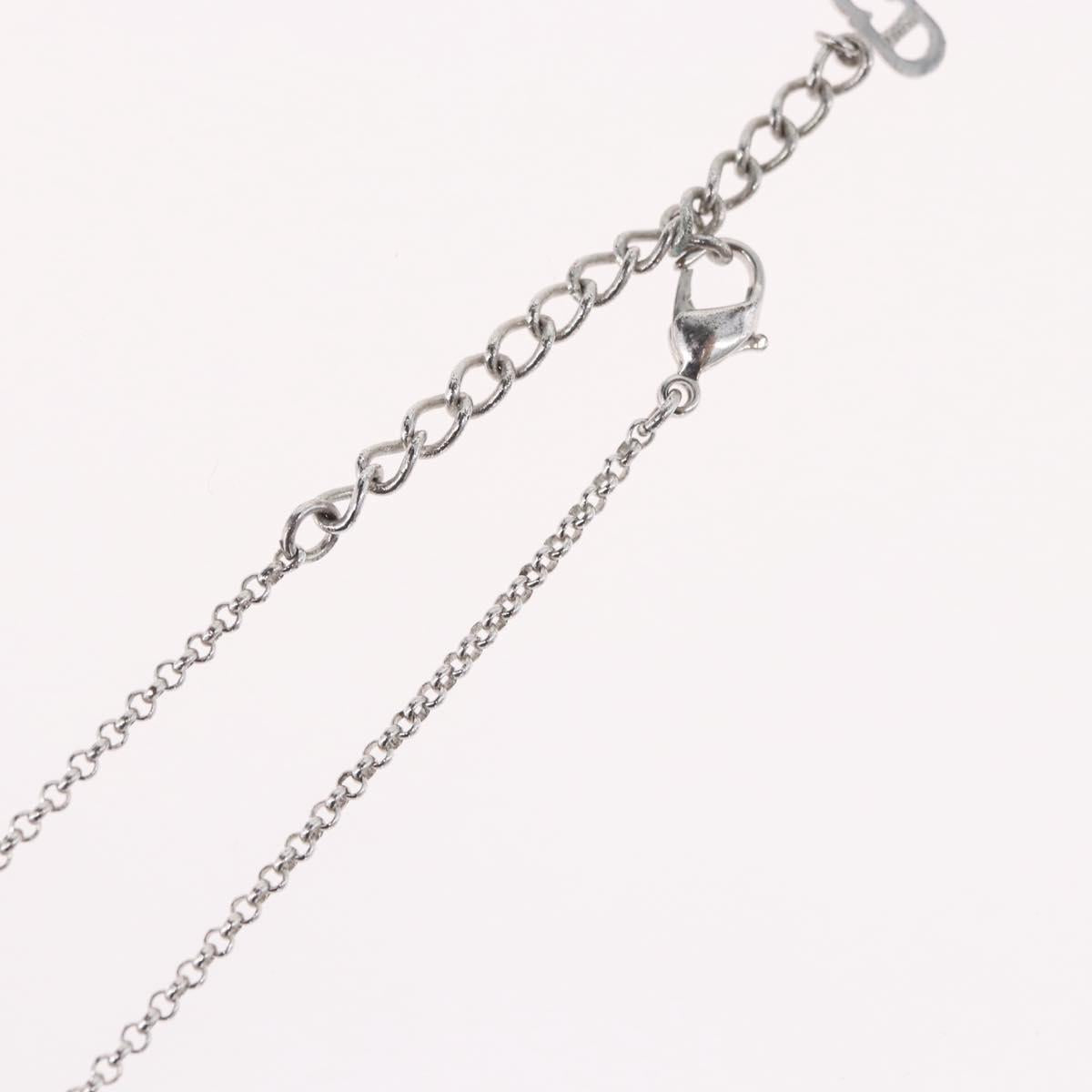 Christian Dior Necklace metal Silver Auth BA11492