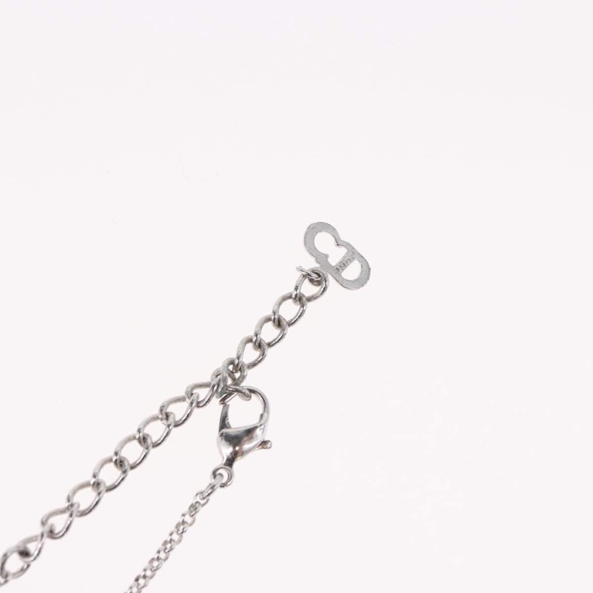 Christian Dior Necklace metal Silver Auth BA11492