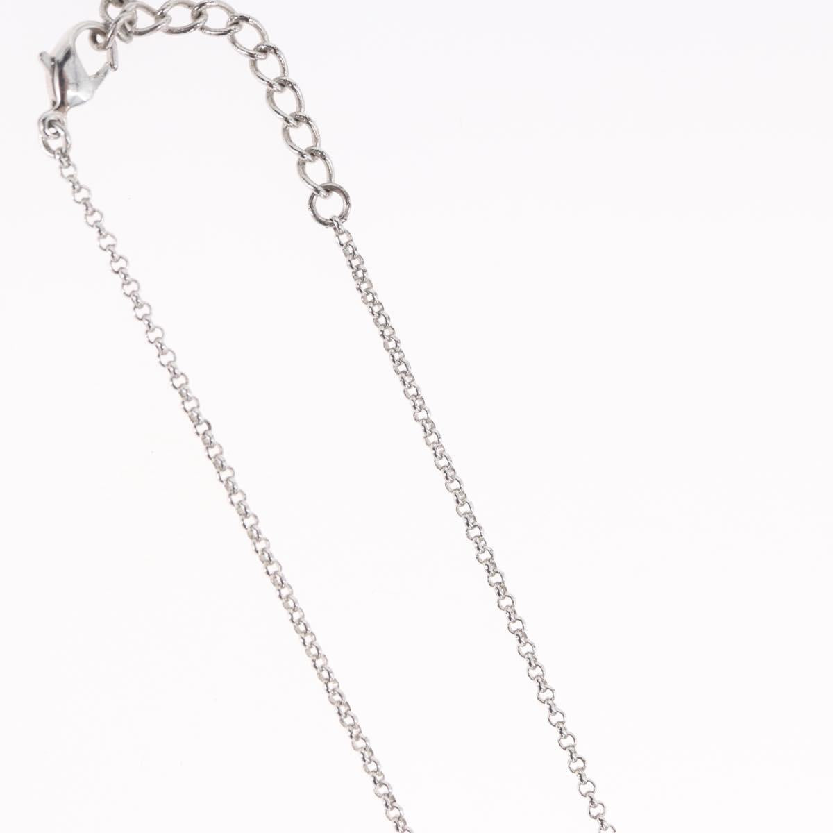 Christian Dior Necklace metal Silver Auth BA11492