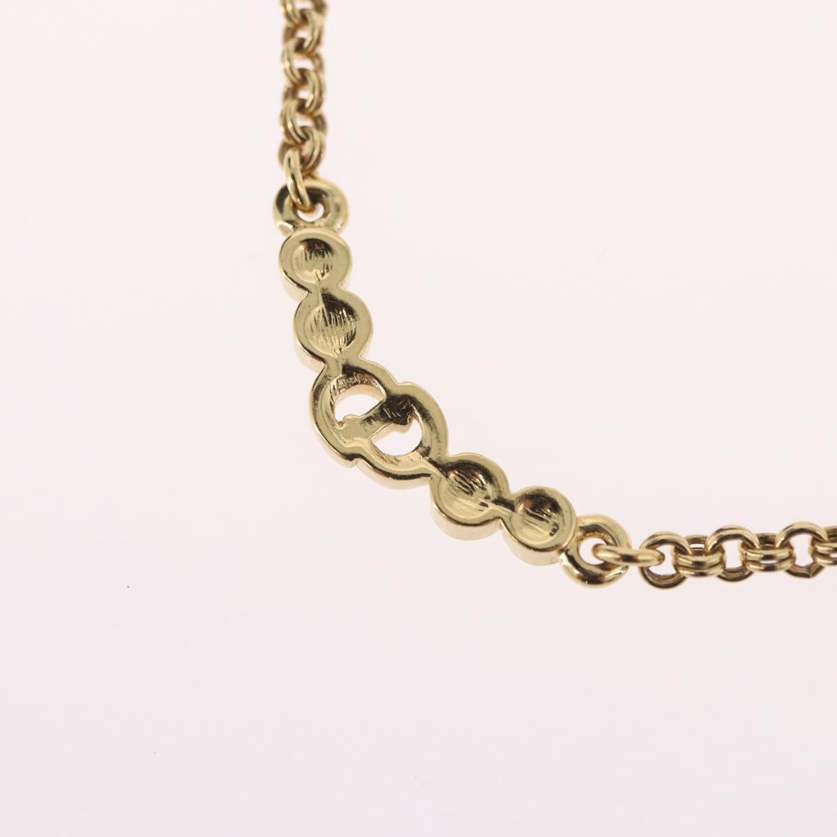 Christian Dior Necklace metal Gold Tone Auth BA11497
