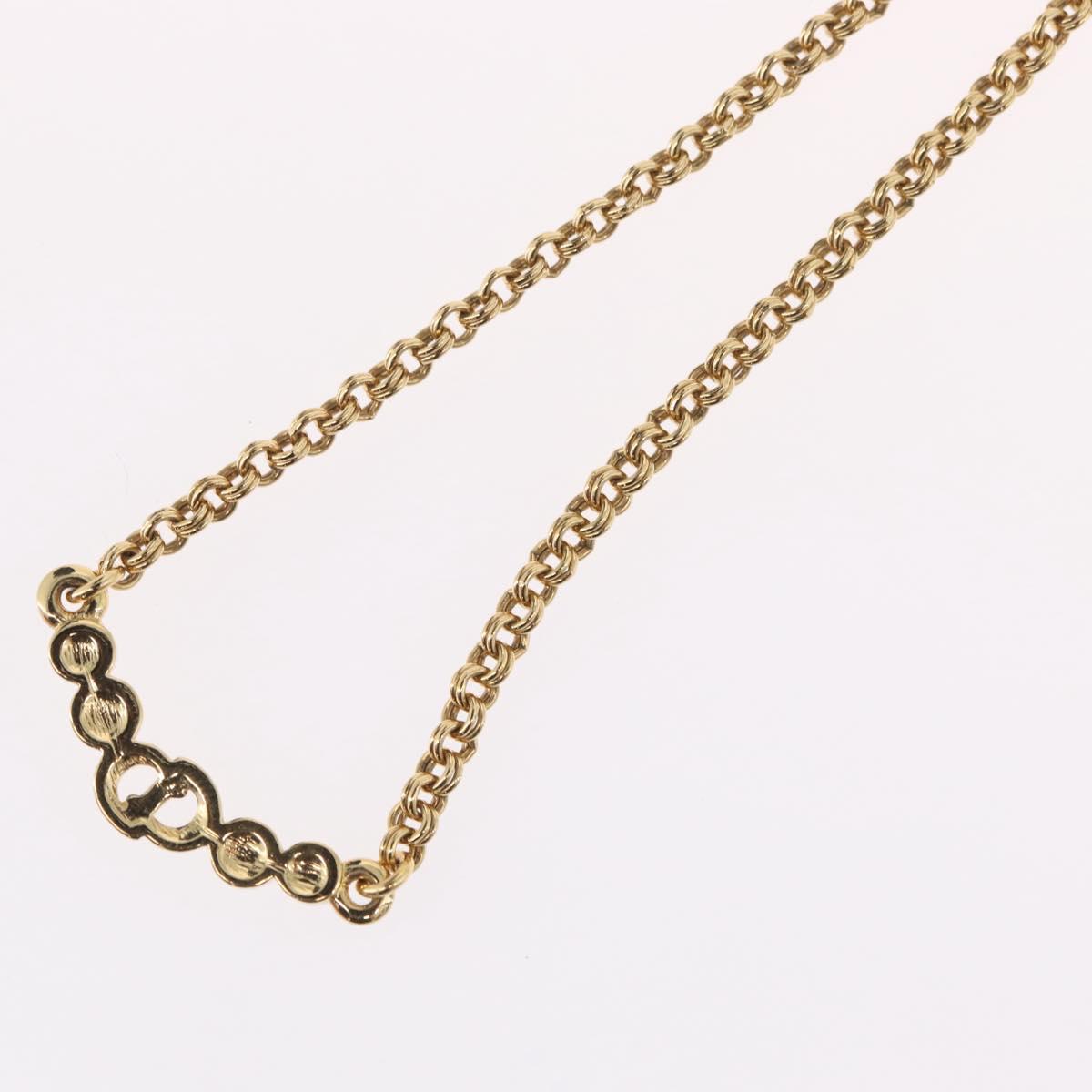 Christian Dior Necklace metal Gold Tone Auth BA11497