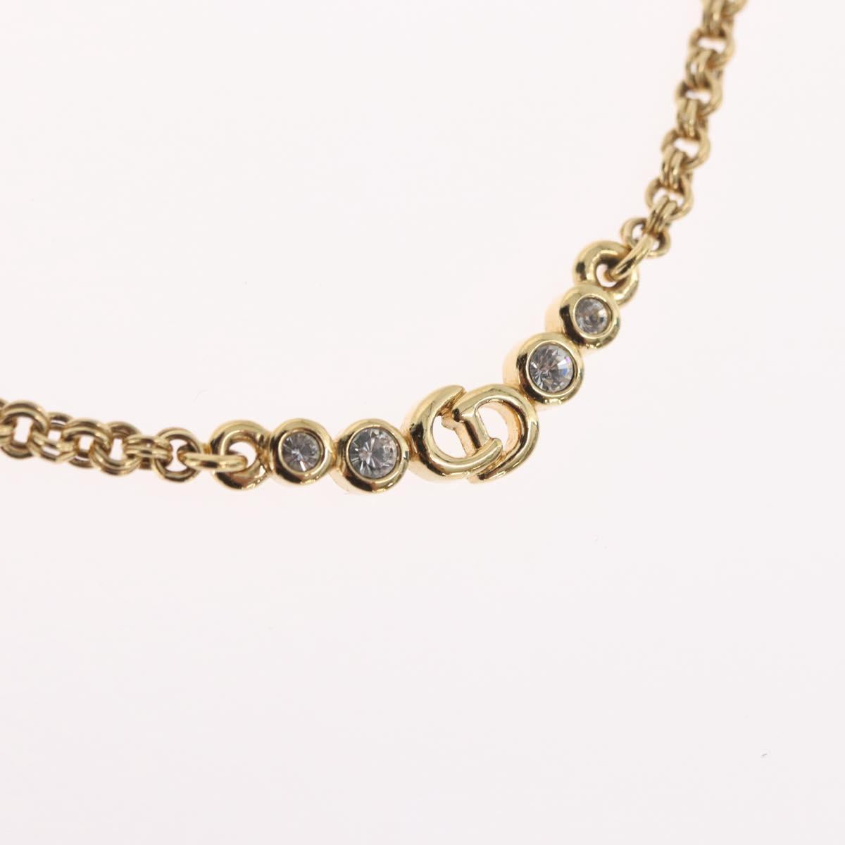 Christian Dior Necklace metal Gold Tone Auth BA11497