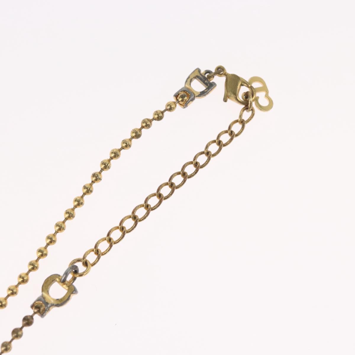 Christian Dior Necklace metal Gold Tone Auth BA11498