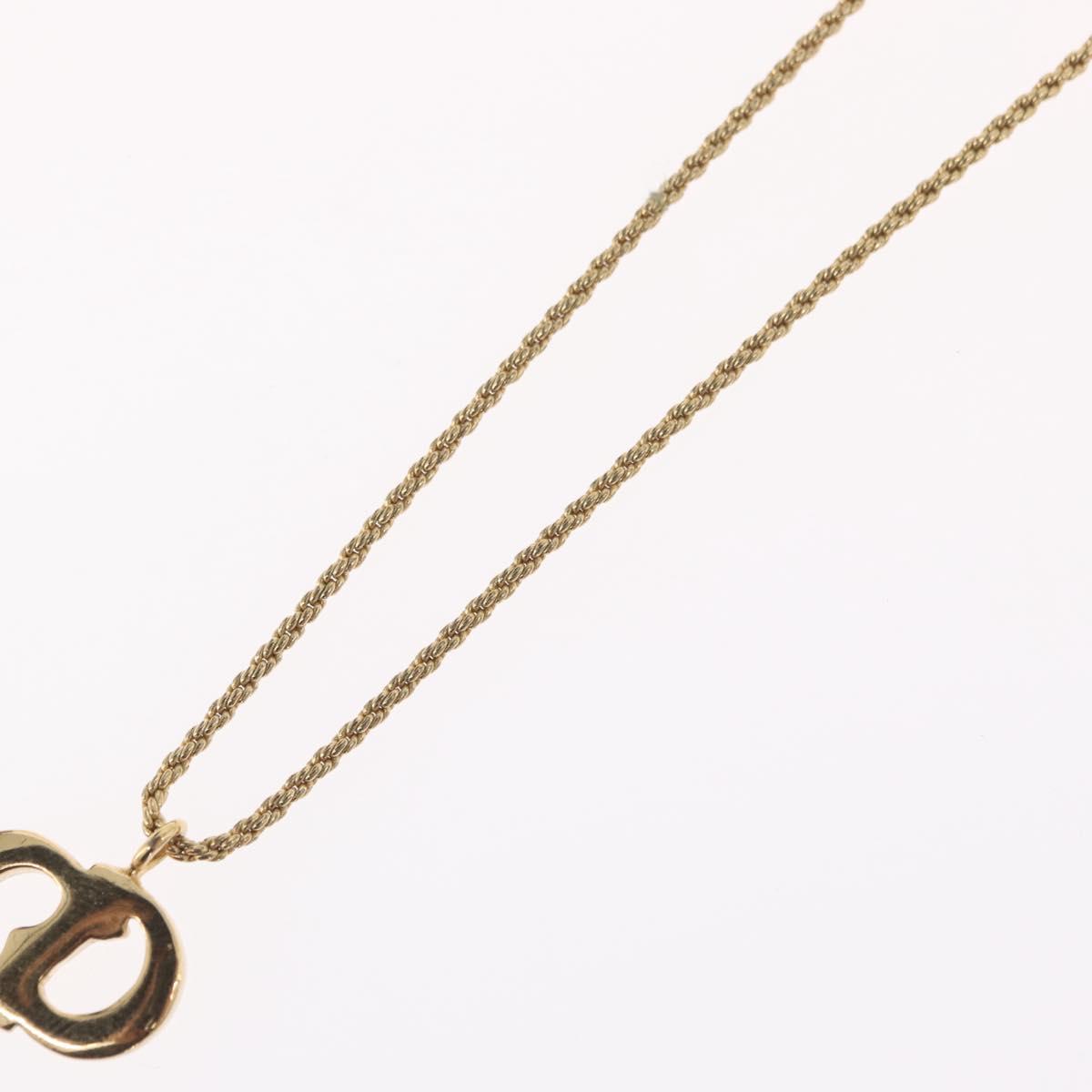 Christian Dior Necklace metal Gold Tone Auth BA11499
