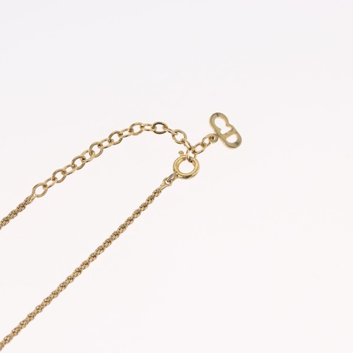 Christian Dior Necklace metal Gold Tone Auth BA11499