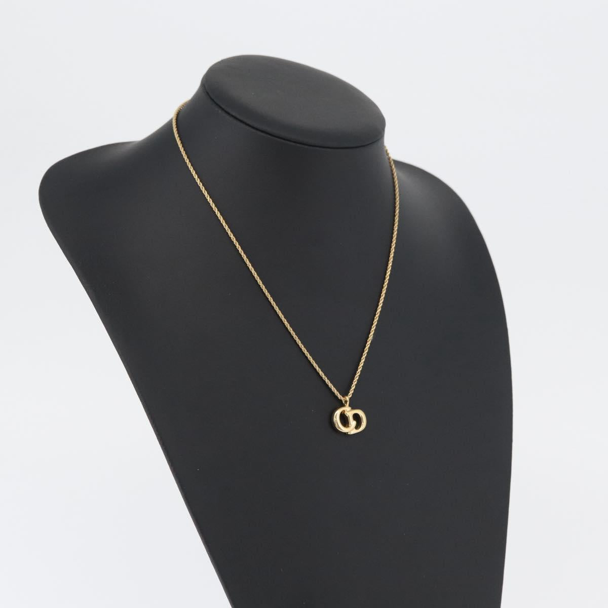 Christian Dior Necklace metal Gold Tone Auth BA11499