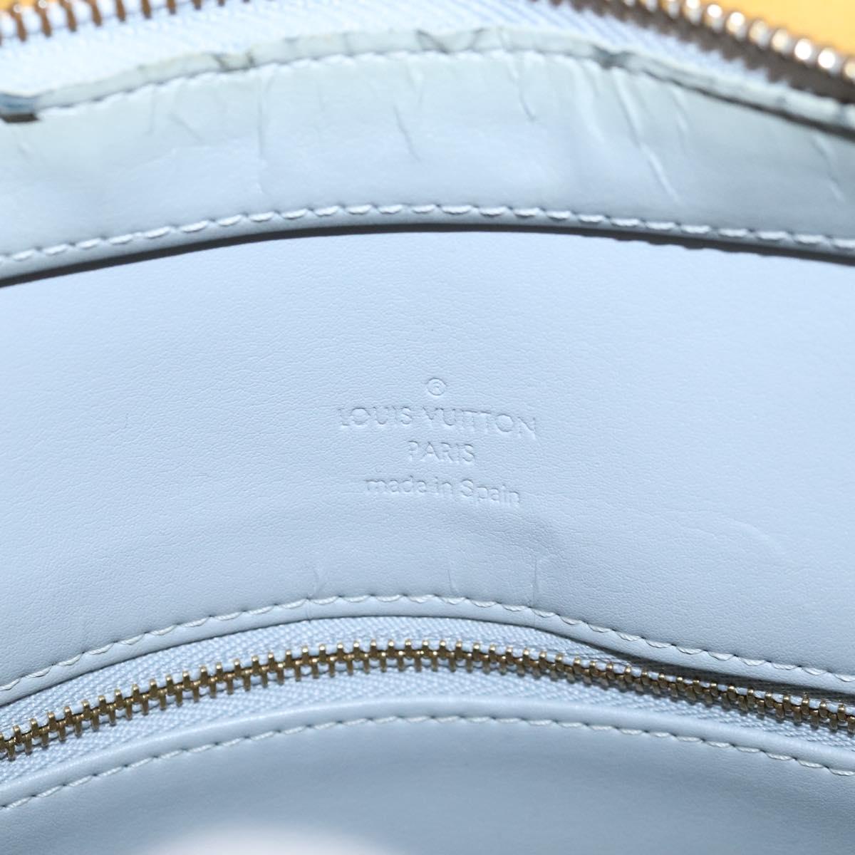 LOUIS VUITTON Monogram Vernis Houston Hand Bag Gris M91053 LV Auth BA1150