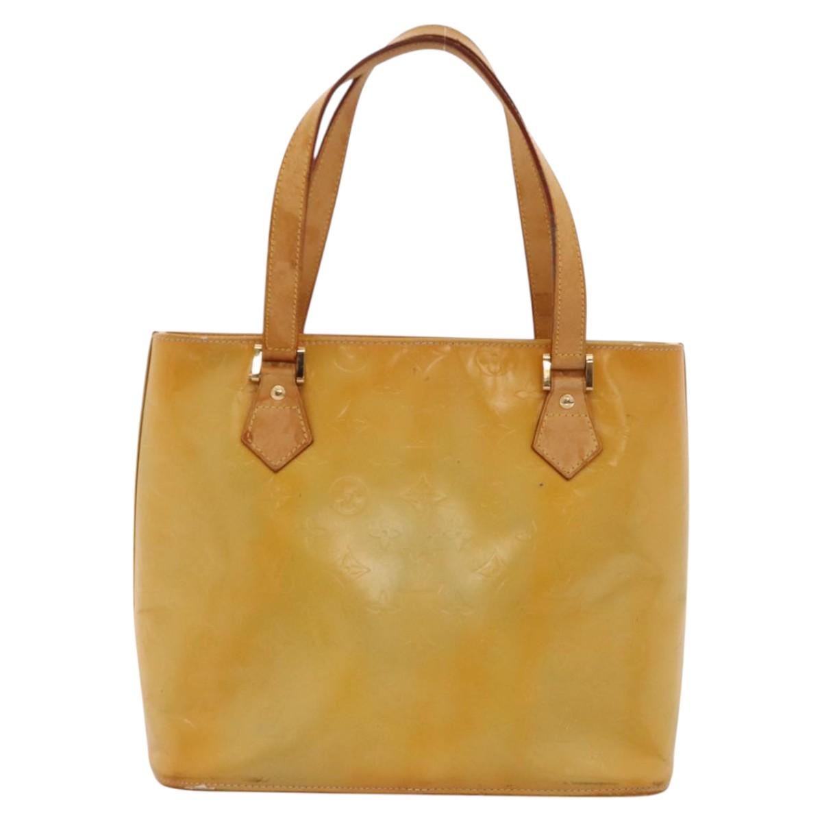 LOUIS VUITTON Monogram Vernis Houston Hand Bag Gris M91053 LV Auth BA1150