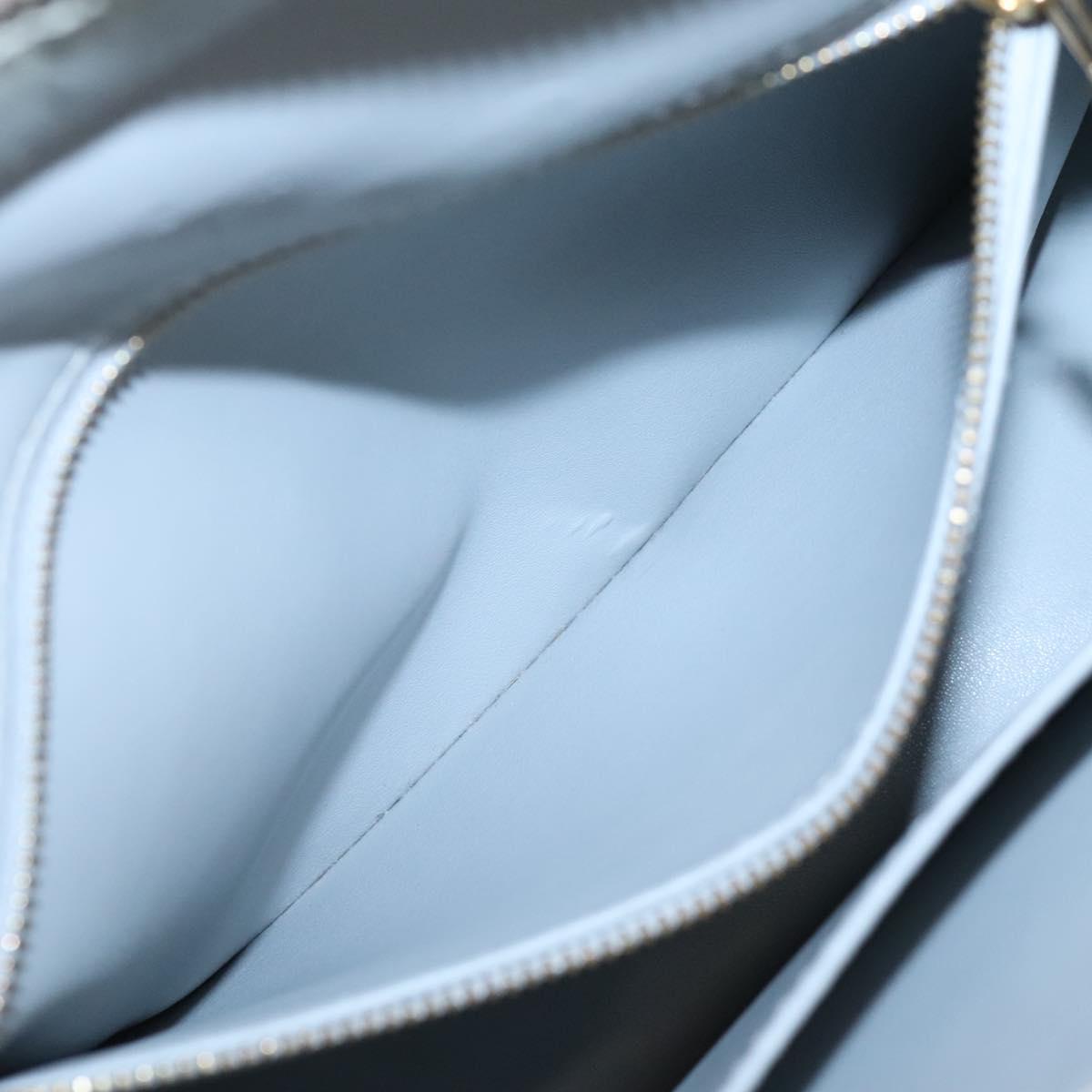 LOUIS VUITTON Monogram Vernis Houston Hand Bag Gris M91053 LV Auth BA1150