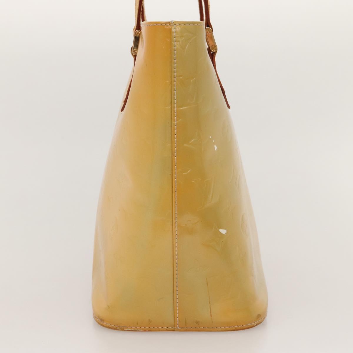 LOUIS VUITTON Monogram Vernis Houston Hand Bag Gris M91053 LV Auth BA1150