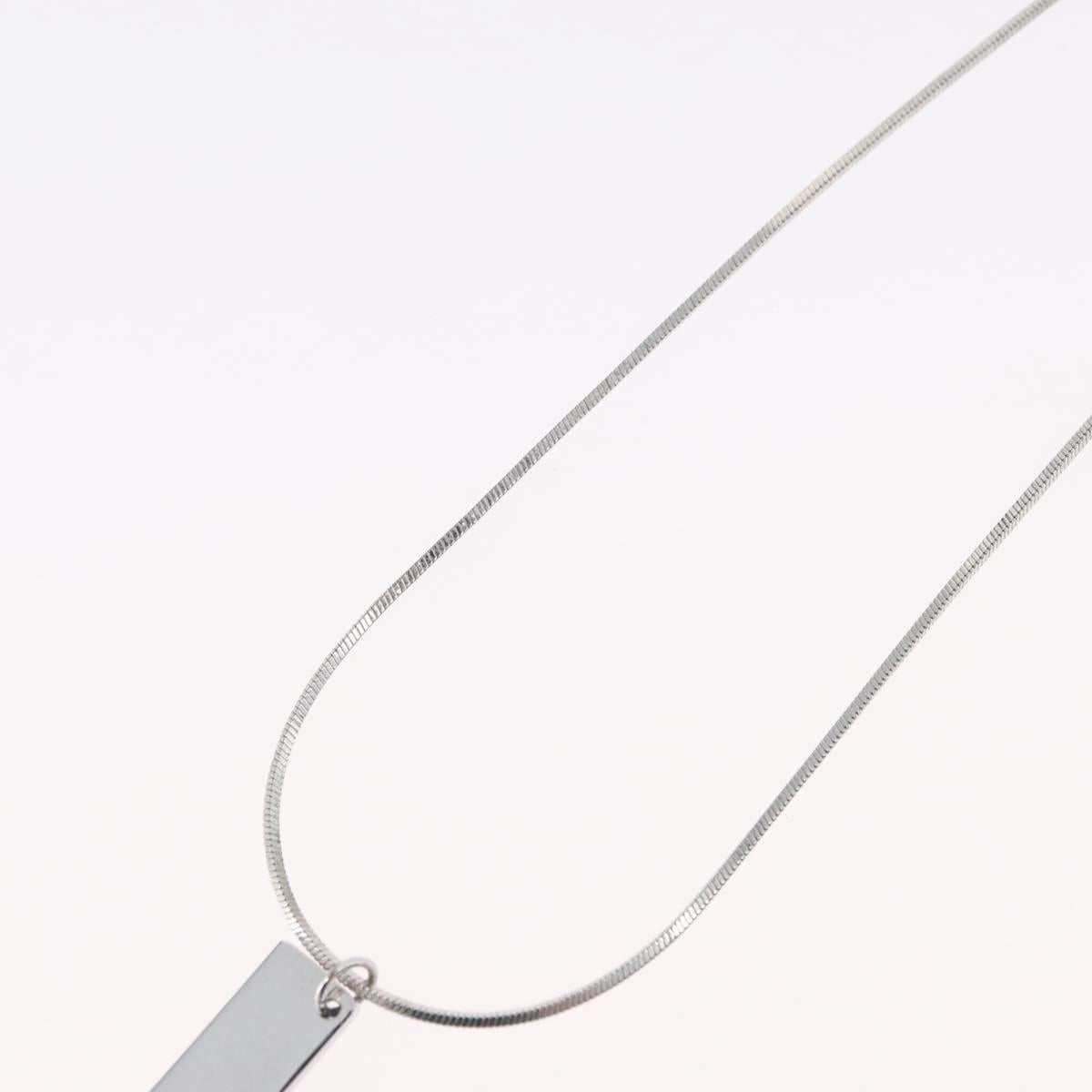 Christian Dior Necklace metal Silver Auth BA11501A