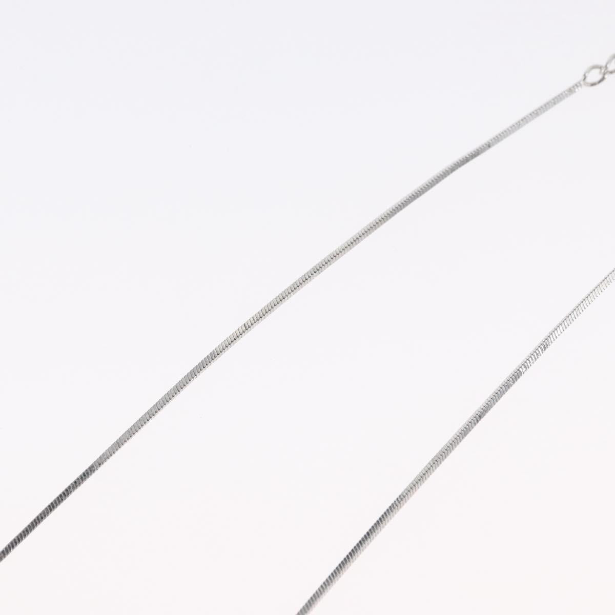 Christian Dior Necklace metal Silver Auth BA11501A
