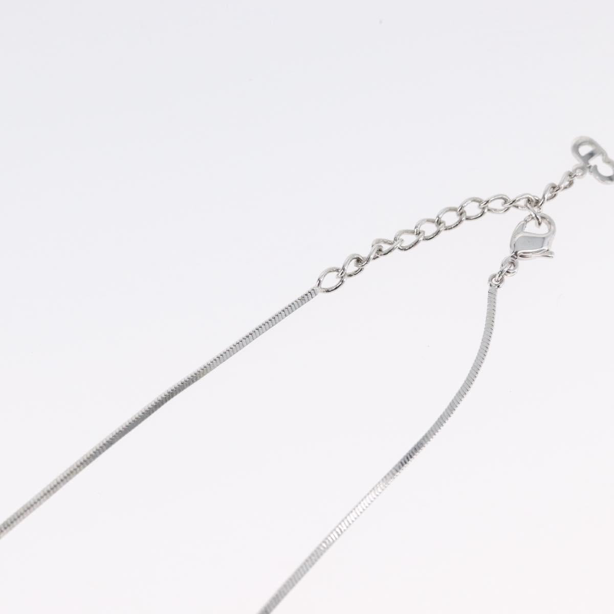 Christian Dior Necklace metal Silver Auth BA11501A