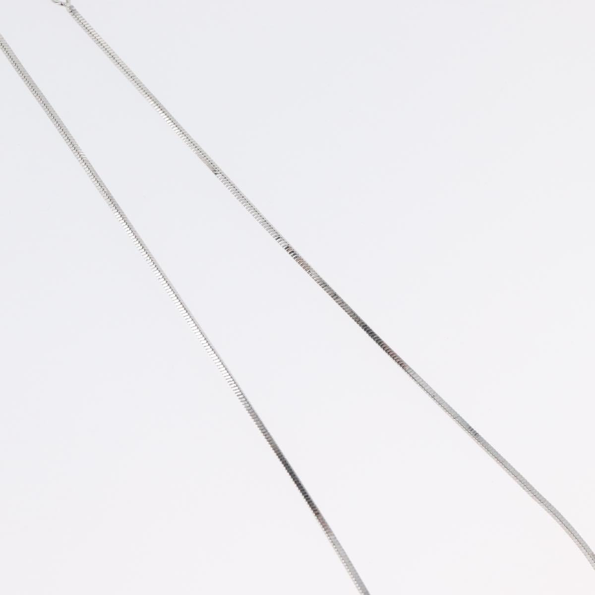 Christian Dior Necklace metal Silver Auth BA11501A
