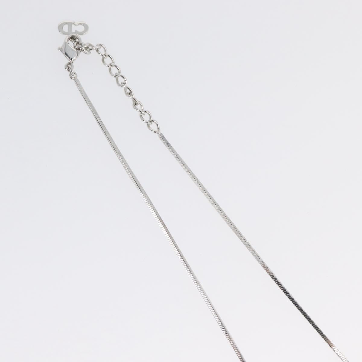 Christian Dior Necklace metal Silver Auth BA11501A