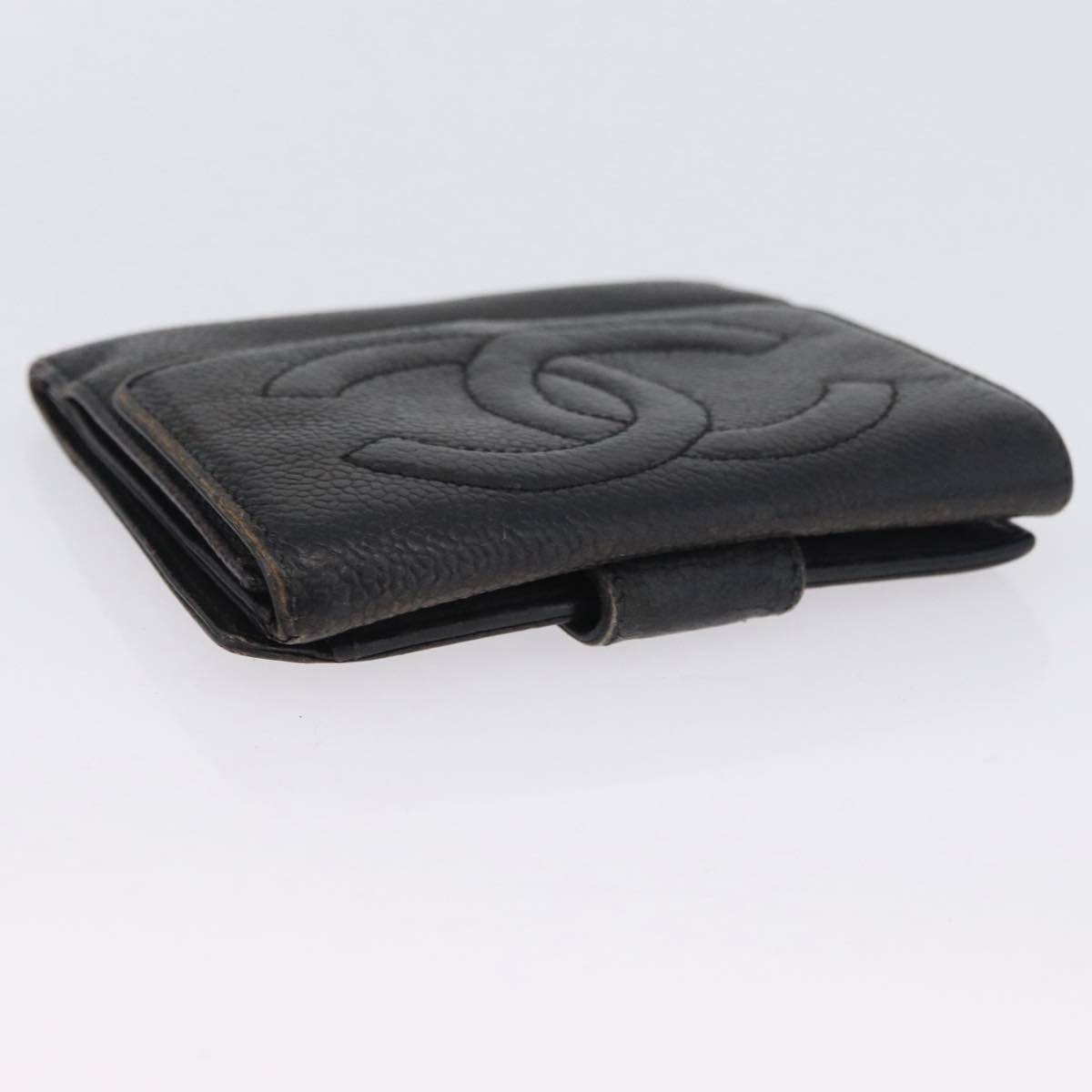 CHANEL Wallet Leather 6 Set Blue Black Red CC Auth BA11504