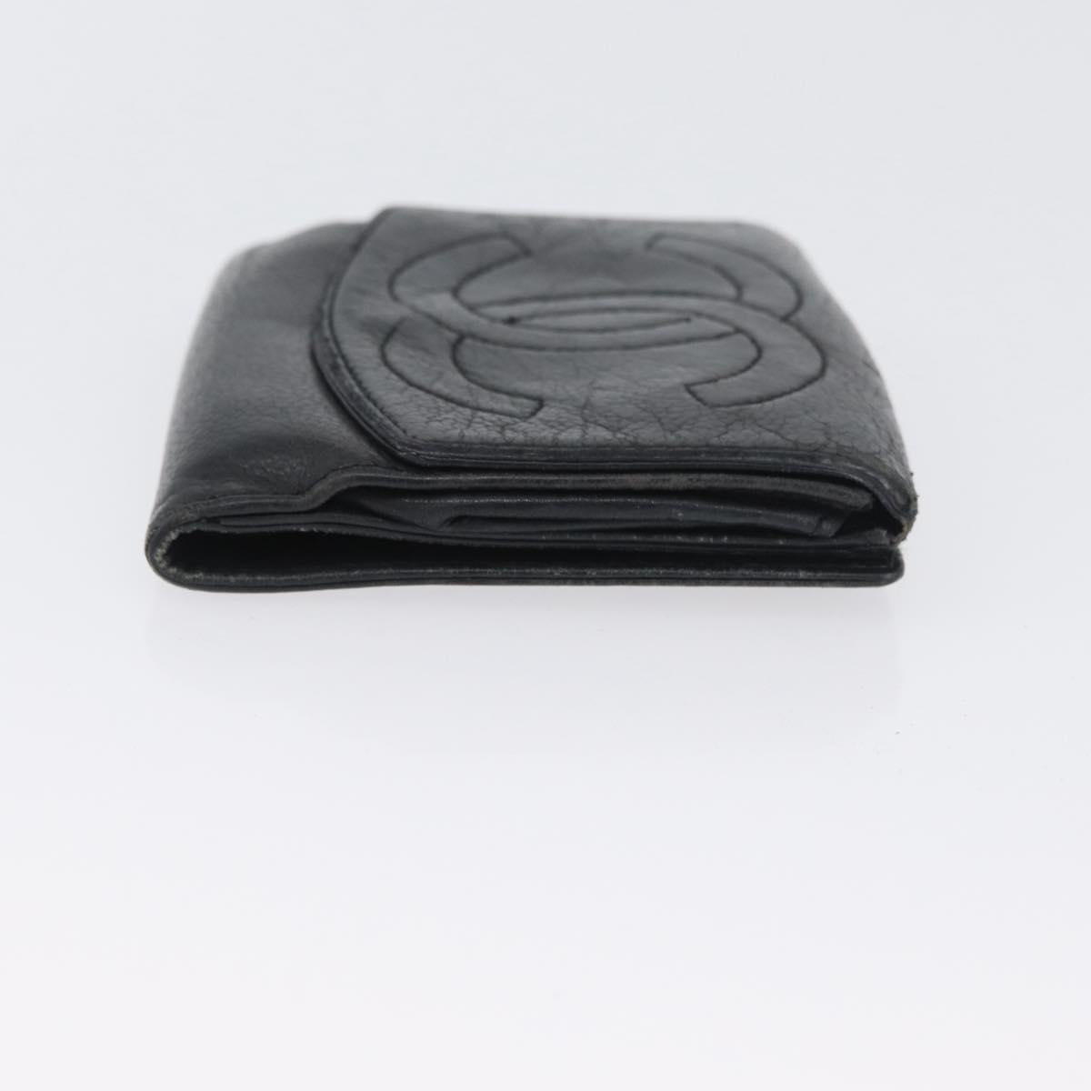 CHANEL Wallet Leather 6 Set Blue Black Red CC Auth BA11504