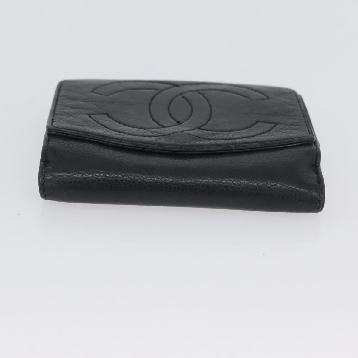 CHANEL Wallet Leather 6 Set Blue Black Red CC Auth BA11504
