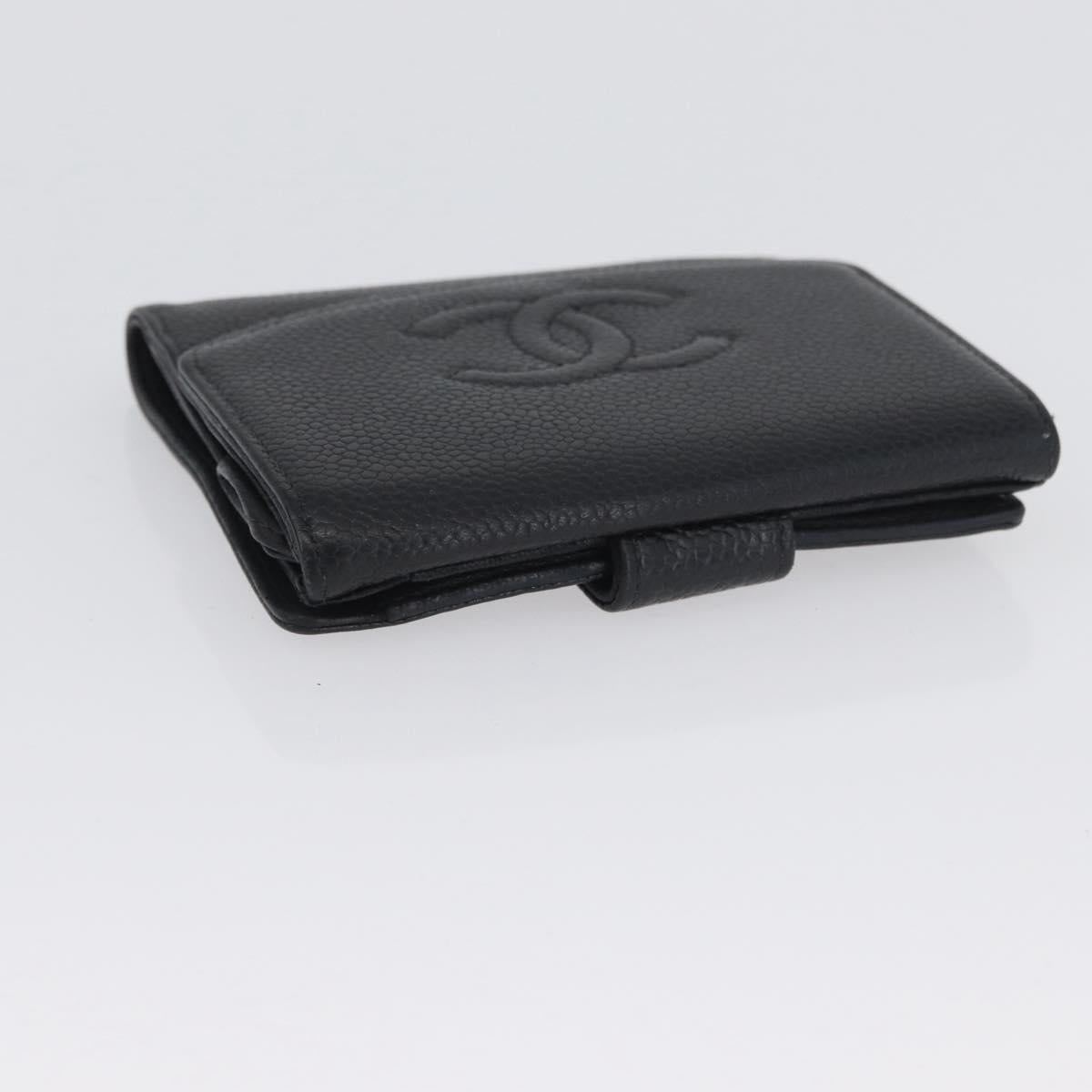 CHANEL Wallet Leather 6 Set Blue Black Red CC Auth BA11504